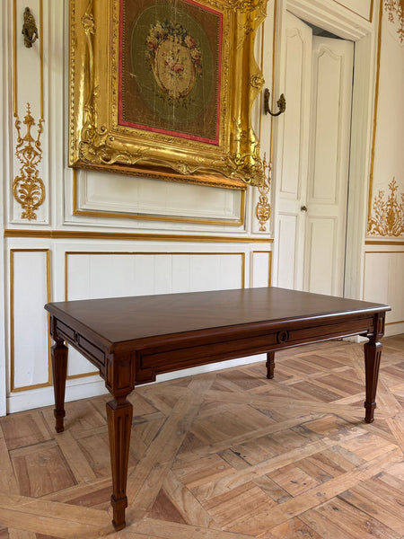 Louis XVI centre table in warm walnut~