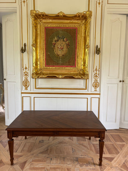 Louis XVI centre table in warm walnut~