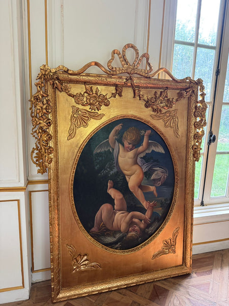 Late Louis XVI frame with wreathes from the Unfurling in larger proportions~