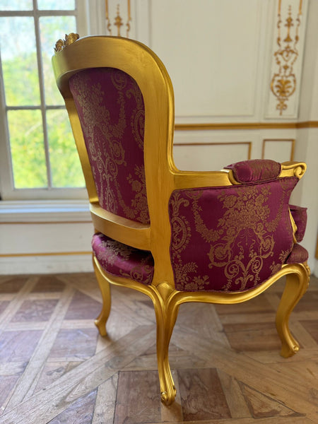 Louis XV  classic bergère in antique gold~