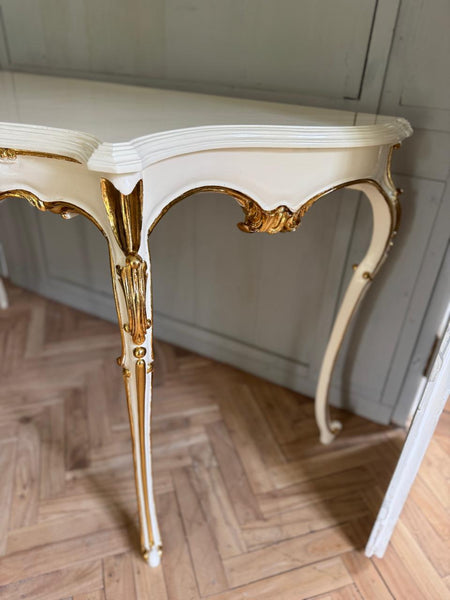 Louis XV sleek console with dramatic legs~