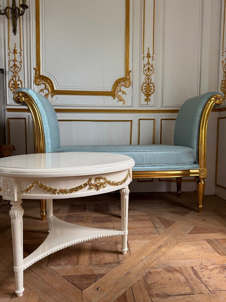 Louis XVI bench with sleek framework~