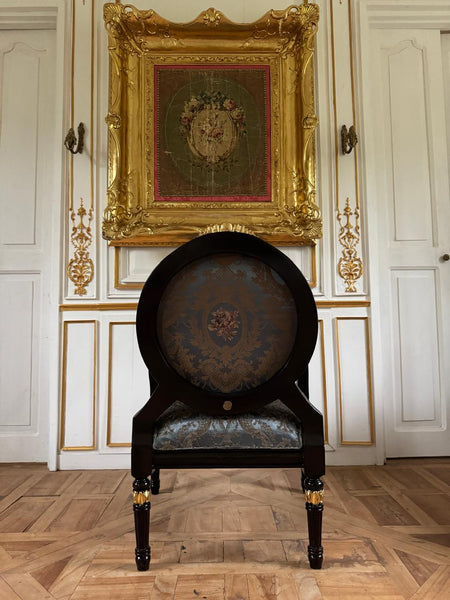 Louis XVI elegant fauteuil in black~