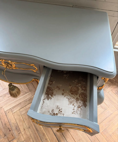 Louis XV desk/  bureau plat with gold leafing~
