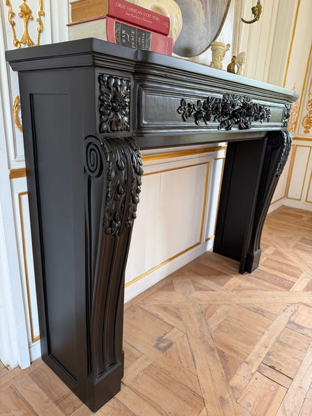 Louis XVI elegant Mantle in mute charcoal~