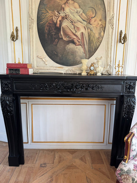 Louis XVI elegant Mantle in mute charcoal~
