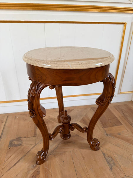 Elegant side table with scrolled legs~