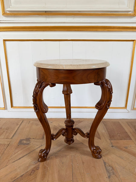 Elegant side table with scrolled legs~