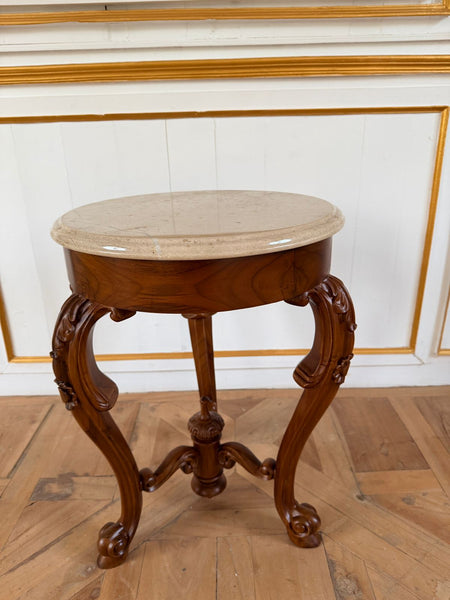 Elegant side table with scrolled legs~