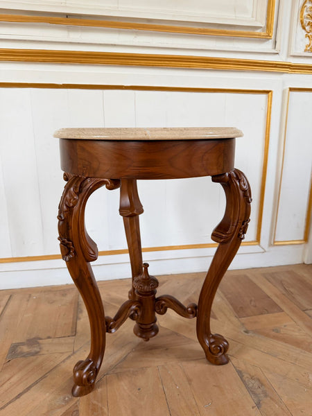 Elegant side table with scrolled legs~
