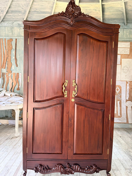 Louis XV armoire with custom shelving~
