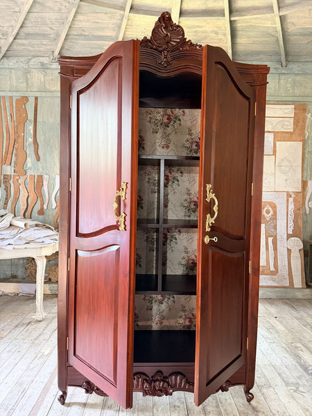 Louis XV armoire with custom shelving~