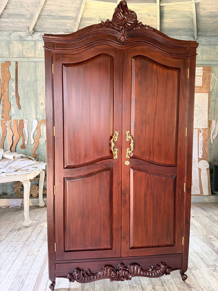 Louis XV armoire with custom shelving~