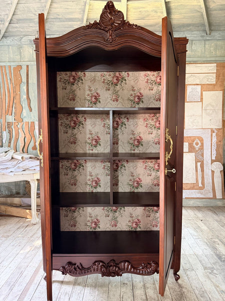 Louis XV armoire with custom shelving~