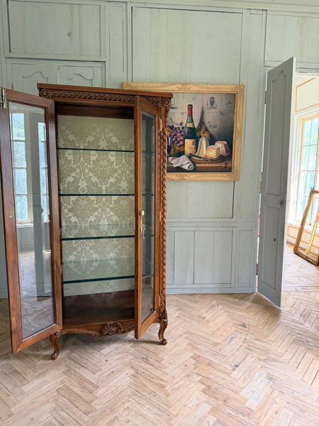 Louis XV Vitrine with bevelled glass~