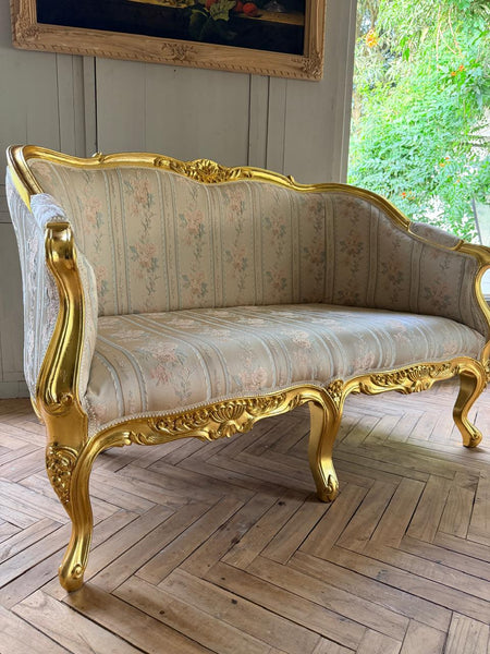Louis XV Bergère with Gold Leafing ~