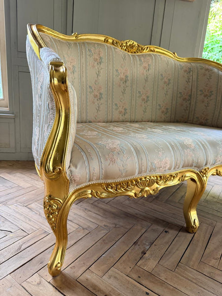 Louis XV Bergère with Gold Leafing ~
