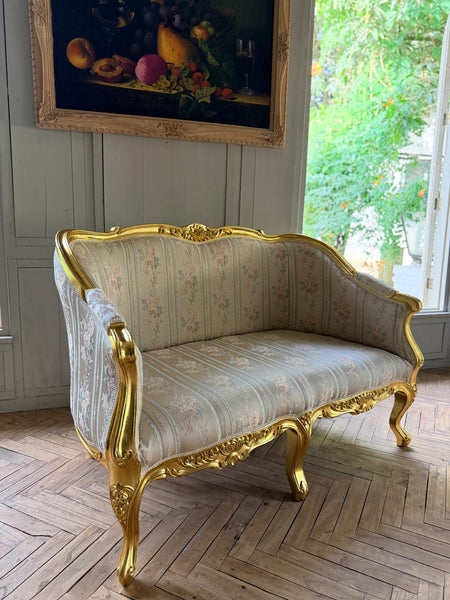 Louis XV Bergère with Gold Leafing ~