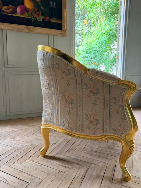 Louis XV Bergère with Gold Leafing ~