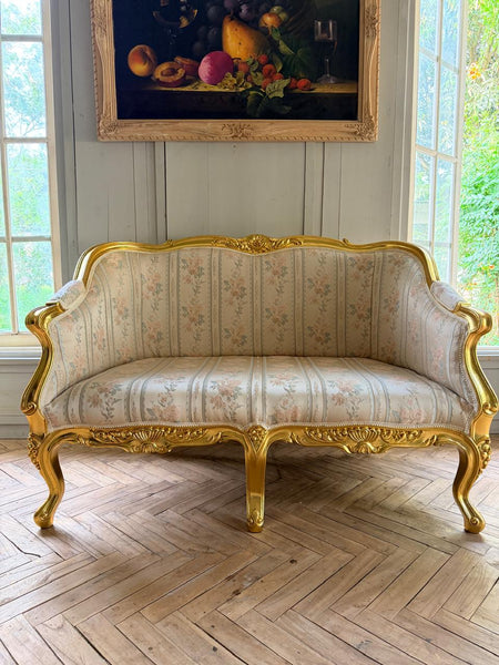 Louis XV Bergère with Gold Leafing ~