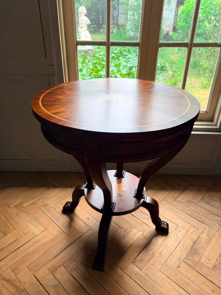 Petite center table with lion feet ~