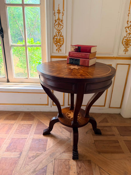 Petite center table with lion feet ~