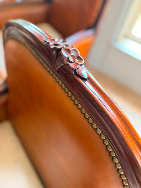 Louis XV Bergère in deep walnut~