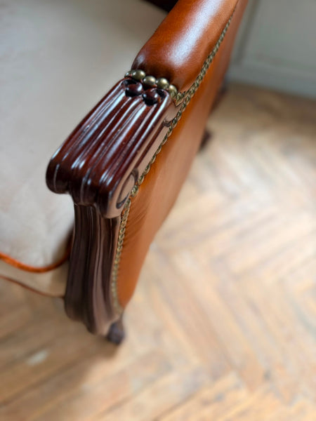 Louis XV Bergère in deep walnut~