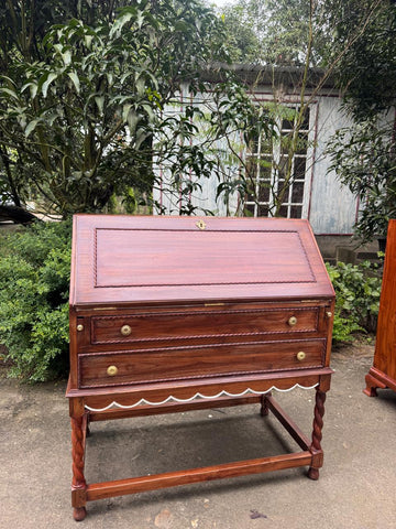 Secretaire Desk with scalloped trim~