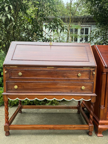 Secretaire Desk with scalloped trim~
