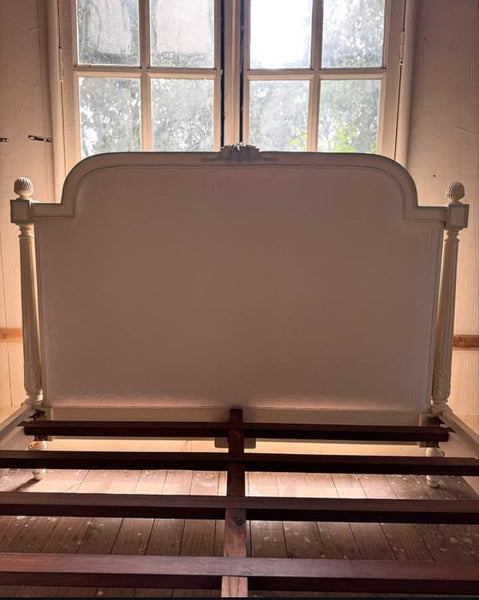Classic Louis XVI bed with elegant blue ~