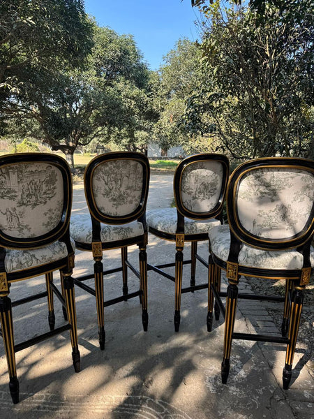 Classic Louis XVI Bar Chairs~