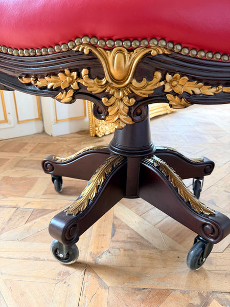 Louis XV office swivel desk chair ~