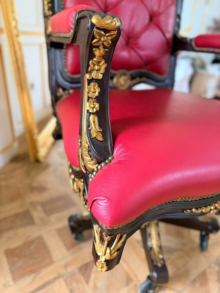 Louis XV office swivel desk chair ~