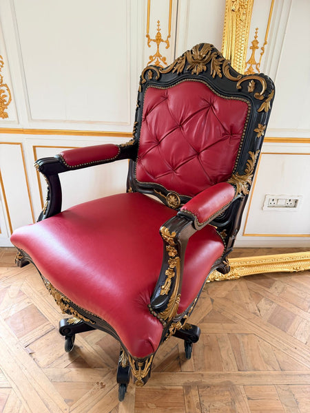 Louis XV office swivel desk chair ~