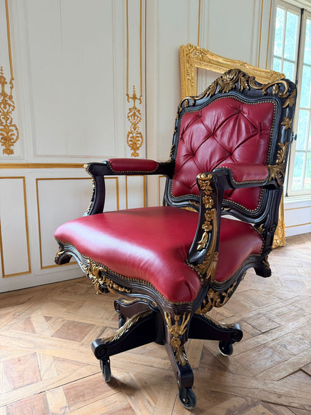 Louis XV office swivel desk chair ~