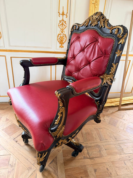 Louis XV office swivel desk chair ~