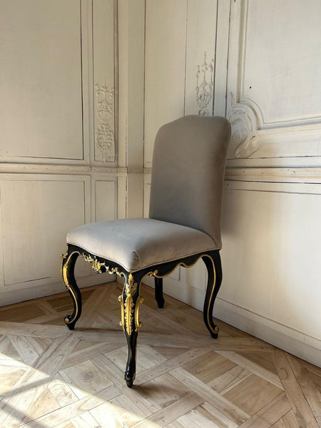 Louis XV fully upholstered dining chair