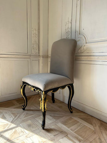Louis XV fully upholstered dining chair