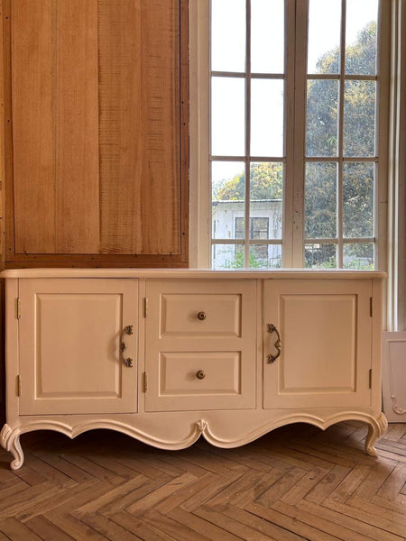 Petite rococo credenza customised as a media unit