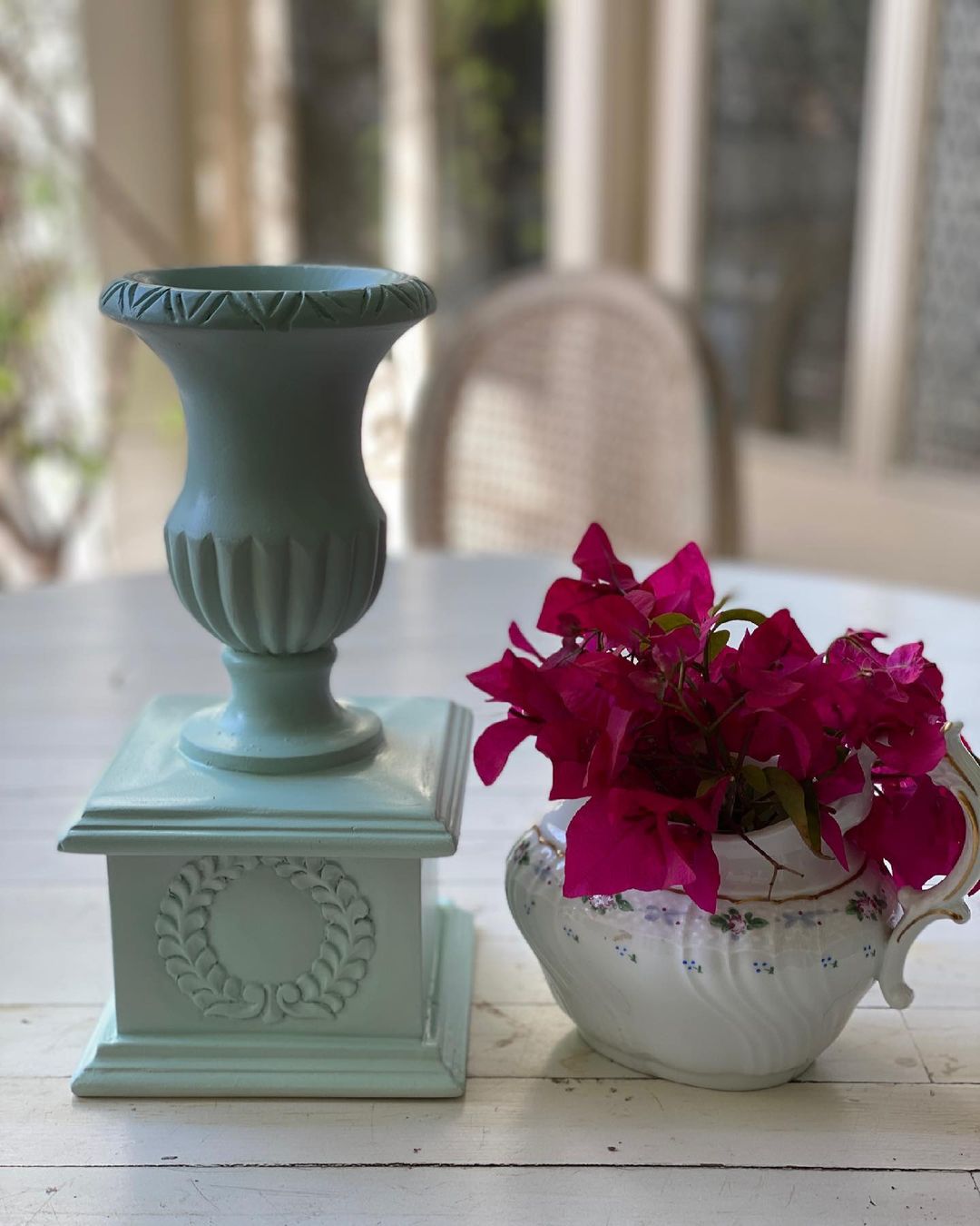 Architectural urn on a pedestal