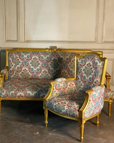 Louis XVI square back bergère