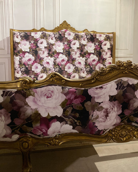 Carved Louis XV bed