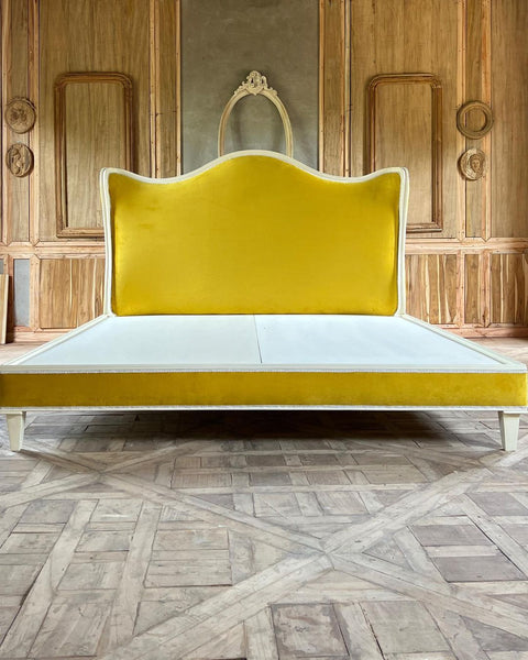 Louis XVI bed with transitional silhouette