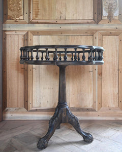 Regency-style wine table with gallery rails
