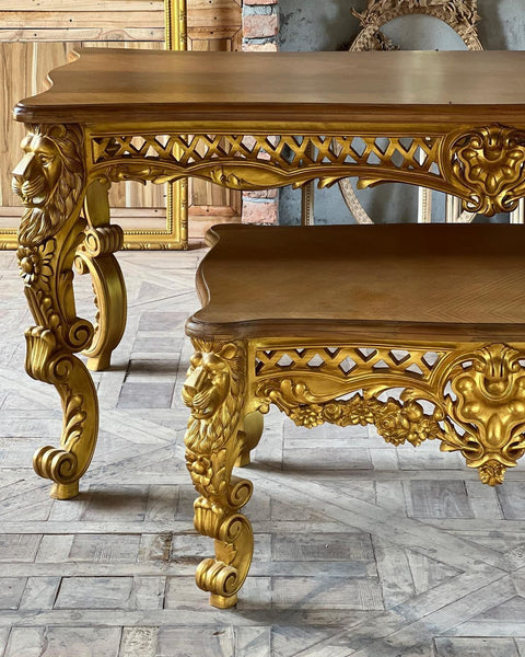 Baroque centre table with lion motifs