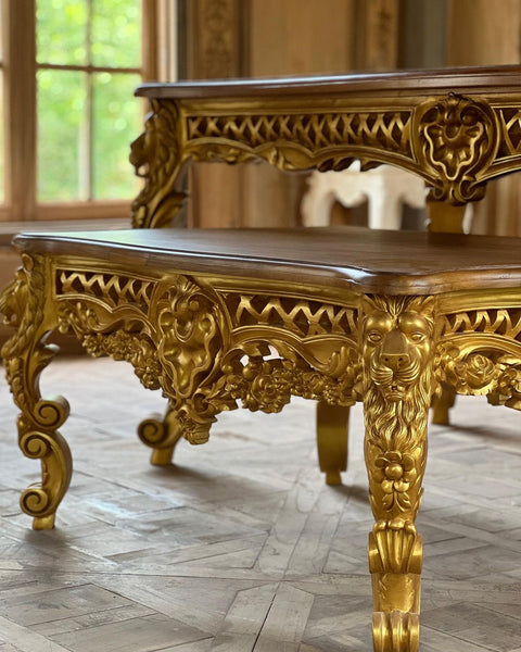 Baroque centre table with lion motifs