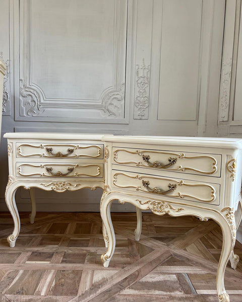 Louis XV side table with exuberant scrolls