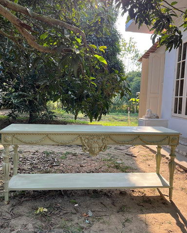 Elegant console with Bacchus