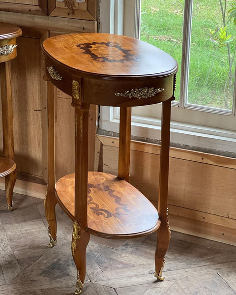 Side tables with exceptional marquetry~